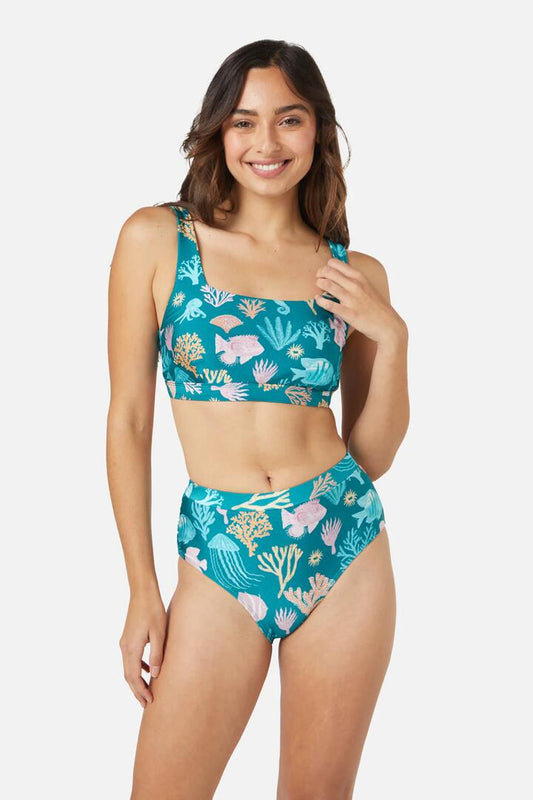 Image of Swimwear. Productname: Oceania Bikini Top in Teal colour by brand - Princess Highway