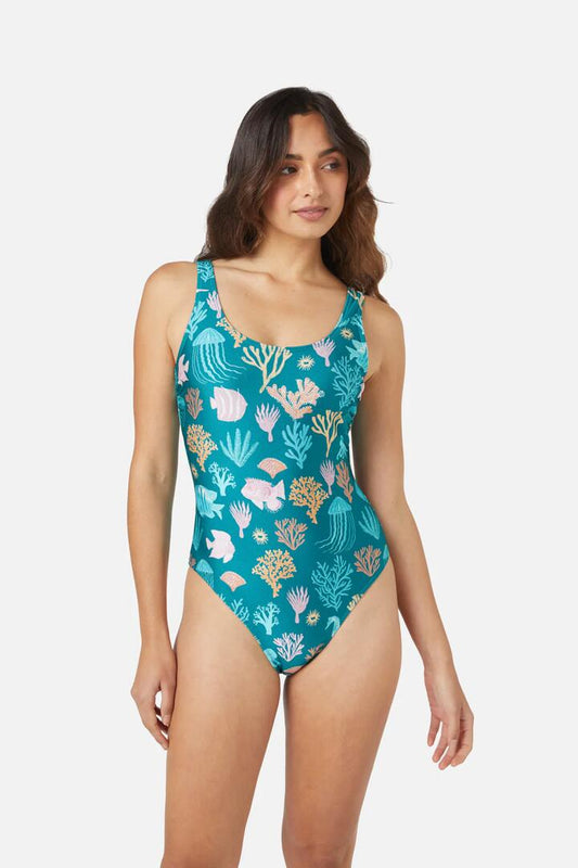 Image of Swimwear. Productname: Oceania One Piece in Teal colour by brand - Princess Highway
