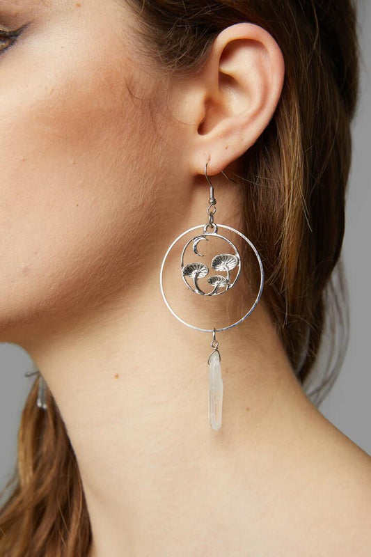 Image of Earrings. Productname: Shroomy Earrings in Silver colour by brand - Black Friday