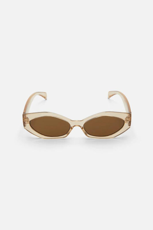 Image of Sunglasses. Productname: Edgy Small Cat Sunglasses in Champagne colour by brand - Princess Highway
