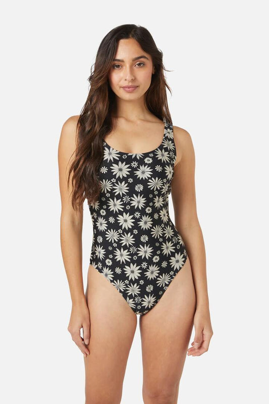Image of Swimwear. Productname: Bree Ditsy One Piece in Black colour by brand - Princess Highway