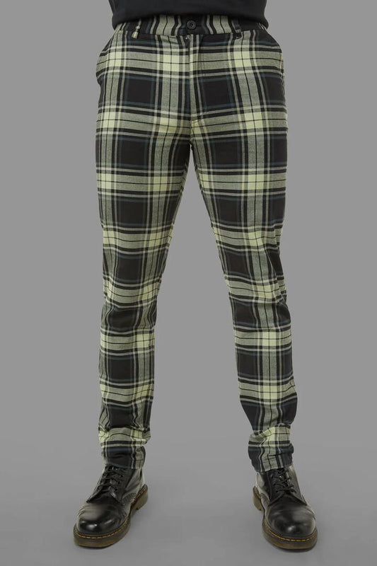 Image of a model wearing Pants. Productname: Haunted Pant in Black/Green colour by brand - Black Friday