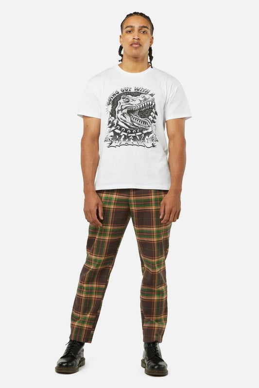 Image of a model wearing Tops. Productname: Bang Tee in White colour by brand - Dangerfield