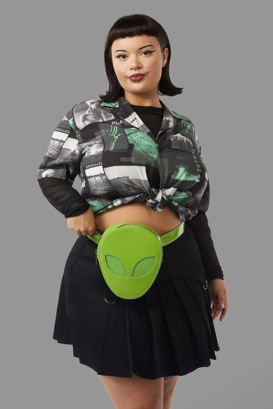 Image of Bags. Productname: Alien Bum Bag in Green colour by brand - Black Friday
