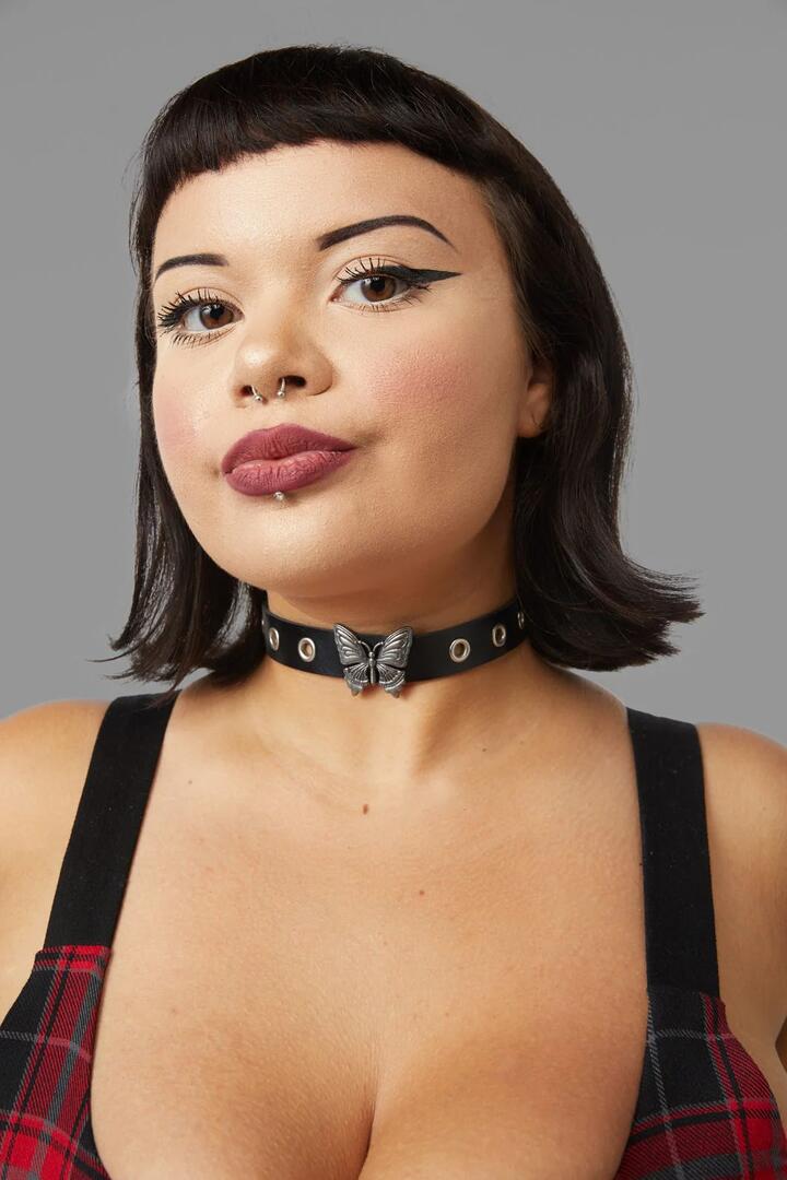 Image of Jewelry. Productname: Butterfly Choker in Black colour by brand - Black Friday