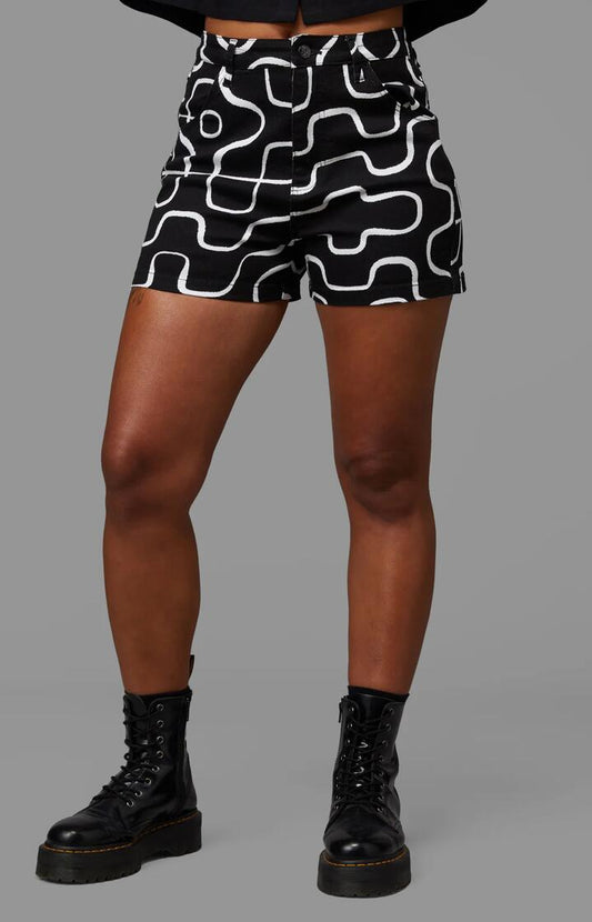 Image of a model wearing Shorts. Productname: Soundwave Short in Black colour by brand - Black Friday