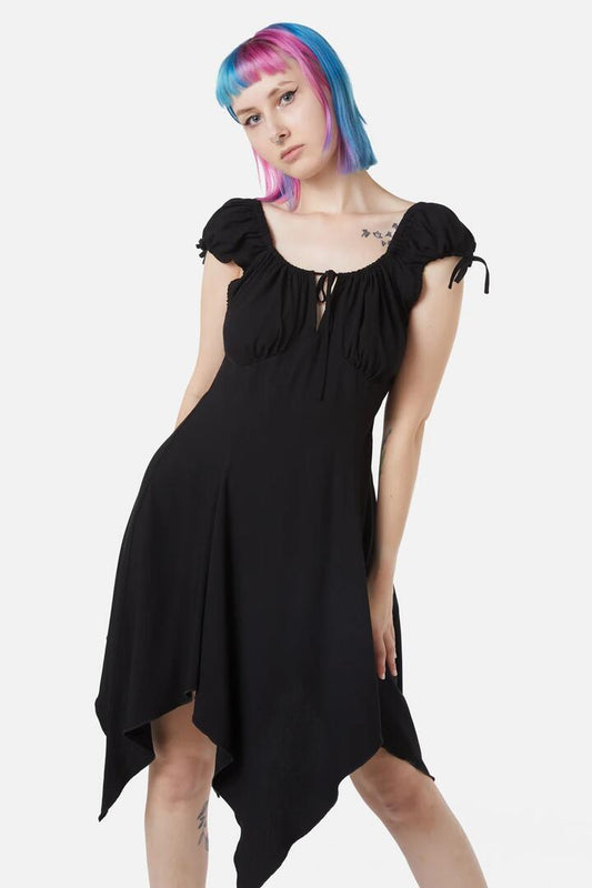 Image of a model wearing Dress. Productname: Soundwave Dress in Black colour by brand - Black Friday