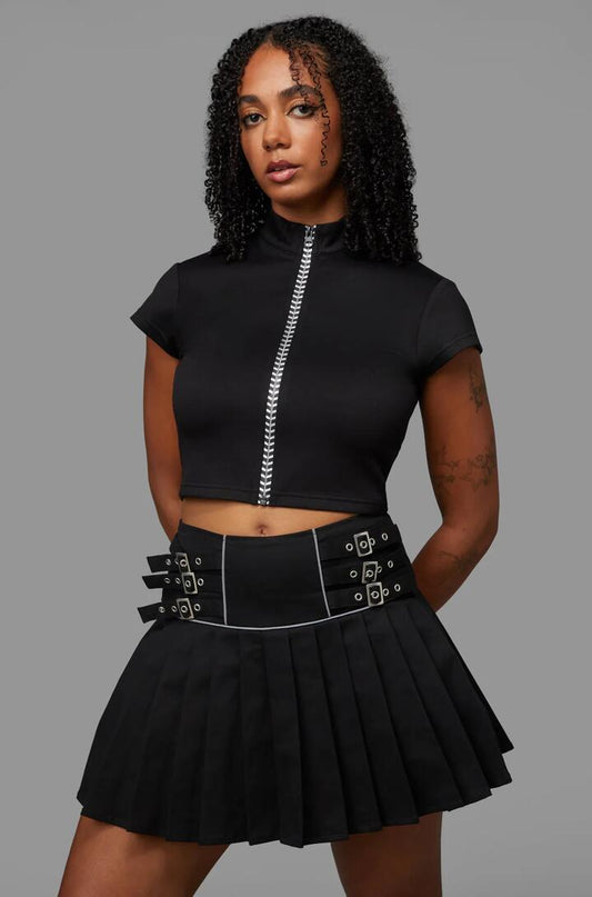 Image of a model wearing Tops. Productname: Starship Top in Black colour by brand - Black Friday