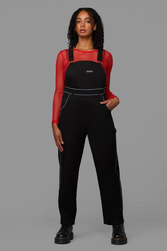 Image of a model wearing Pants. Productname: Starship Overall in Black colour by brand - Black Friday