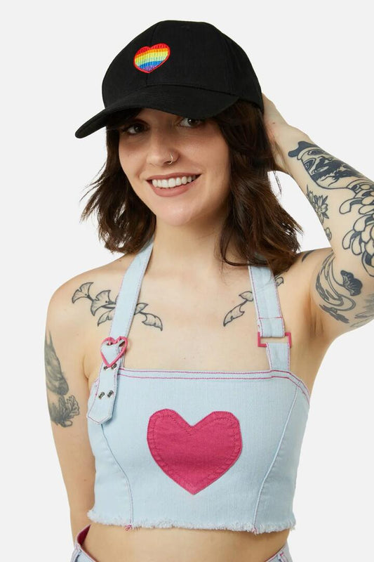 Image of Hats. Productname: Rainbow Cap in Black colour by brand - Dangerfield