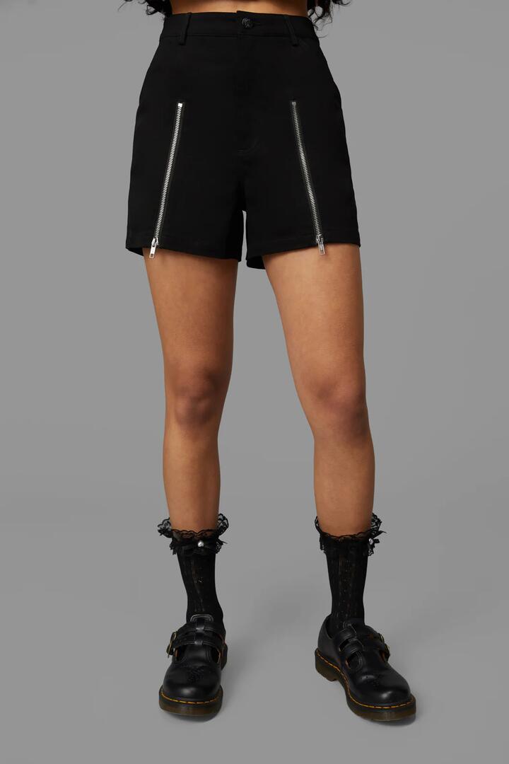 Image of a model wearing Shorts. Productname: Up In Flames Short in Black colour by brand - Black Friday