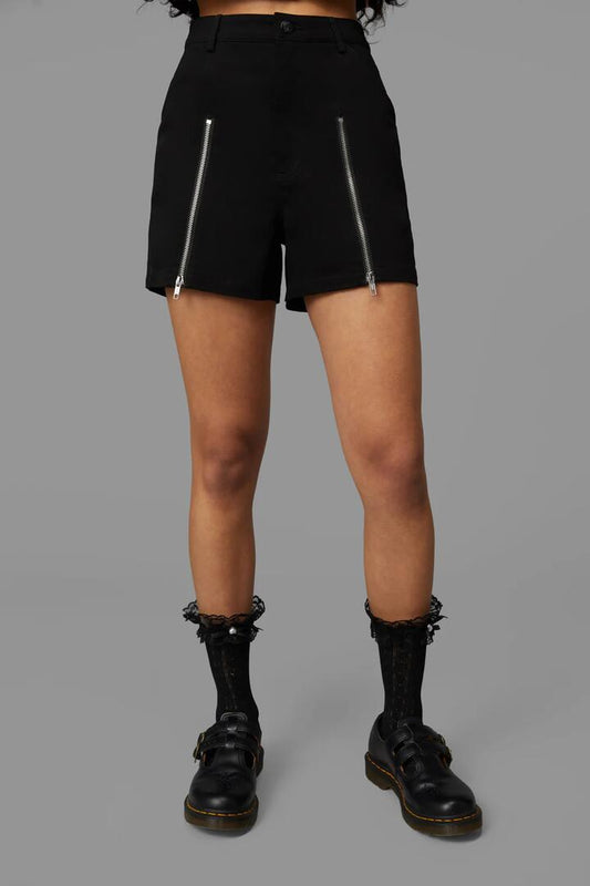 Image of a model wearing Shorts. Productname: Up In Flames Short in Black colour by brand - Black Friday