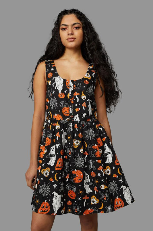 Image of Dresses. Productname: Spooky Season Dress in Black colour by brand - Black Friday
