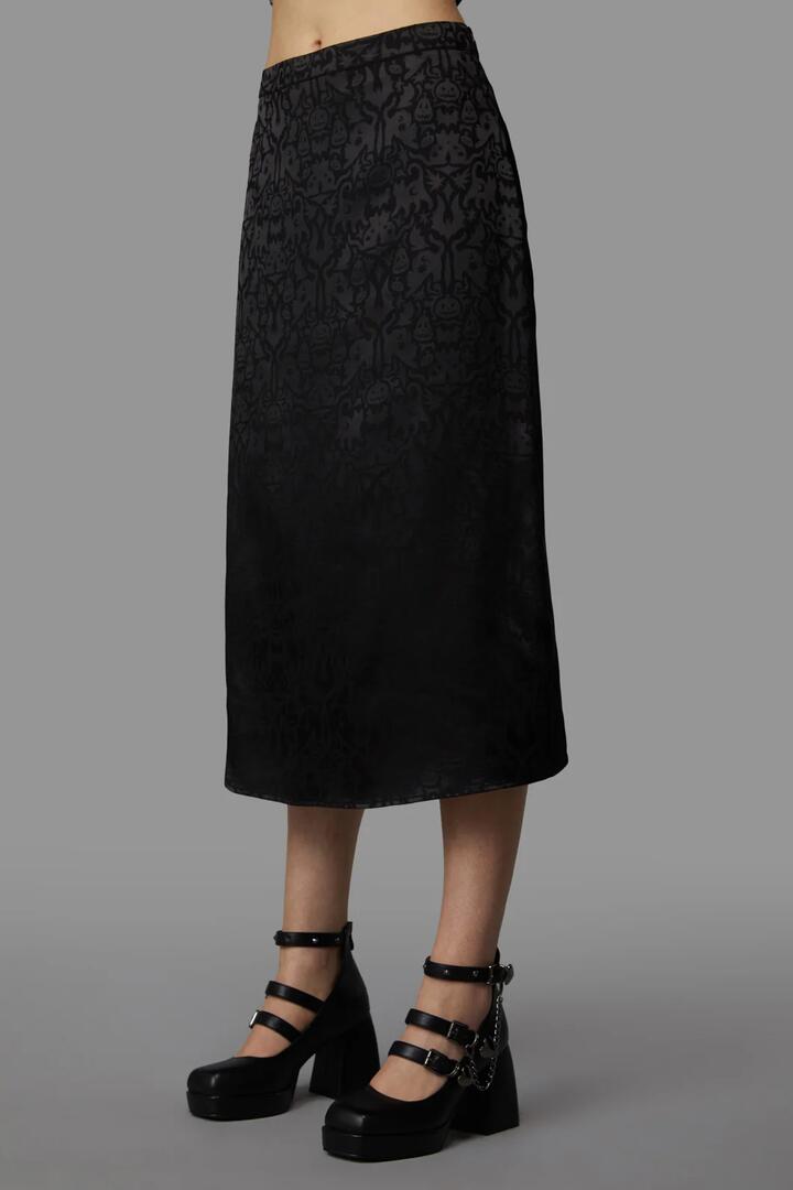 Image of a model wearing Skirts. Productname: All Hallows Eve Skirt in Black colour by brand - Black Friday