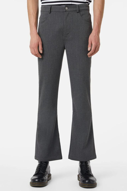 Image of a model wearing Pants. Productname: Atomic Pant in Black colour by brand - Dangerfield