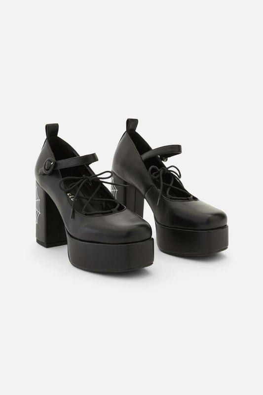 Image of Heels. Productname: Spider Web Heel in Black colour by brand - Dangerfield