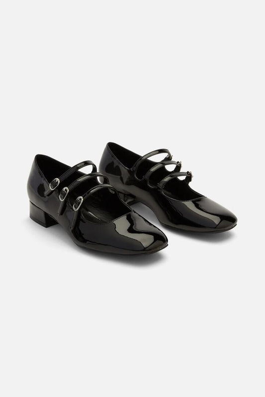 Image of Flats. Productname: Black Strappy Mary Jane in Black colour by brand - Princess Highway