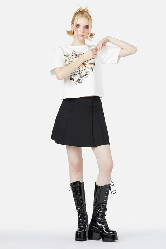 Image of a model wearing Skirts. Productname: Fly Away Skirt in Black colour by brand - Black Friday