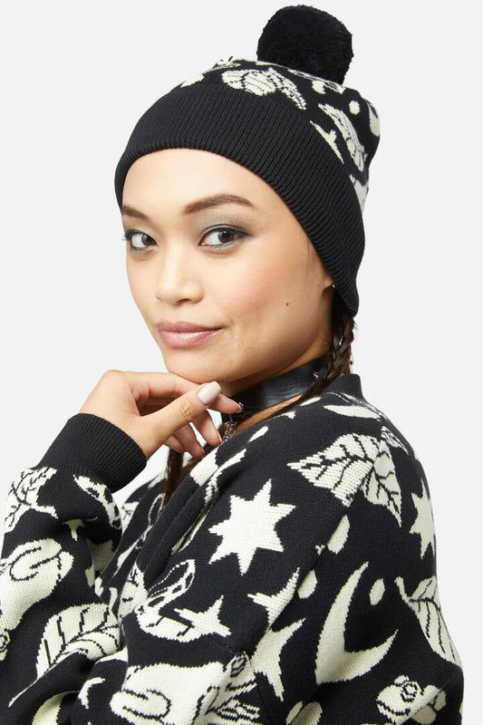 Image of Hats. Productname: Woodland Frog Beanie in Black colour by brand - Black Friday