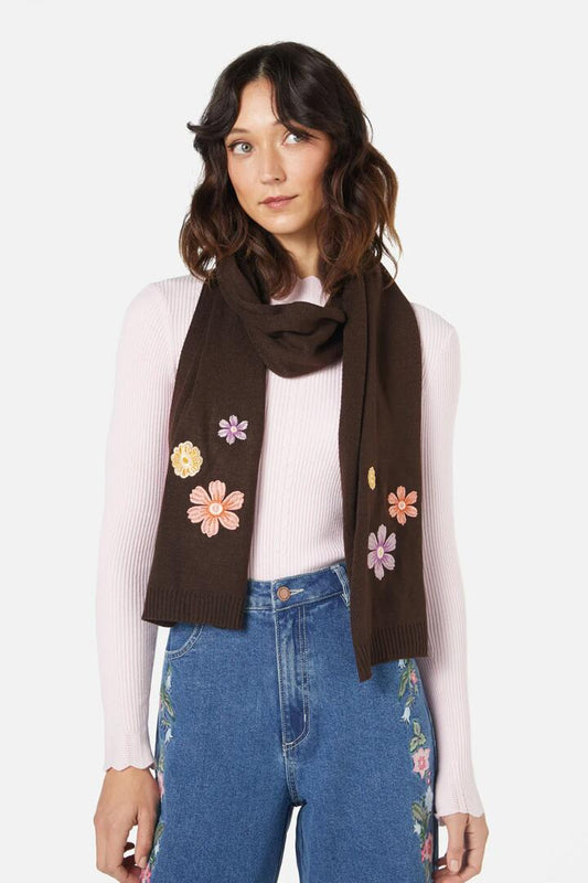 Image of Accessories. Productname: Dora Knit Scarf in Chocolate colour by brand - Princess Highway