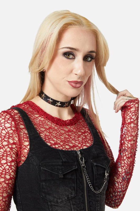 Image of Jewelry. Productname: Star Choker in Black colour by brand - Dangerfield