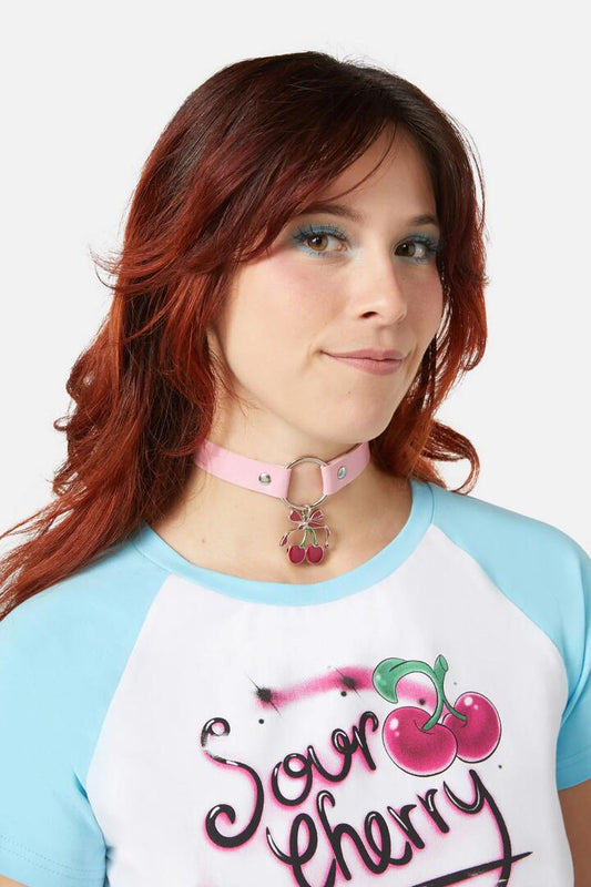 Image of Jewelry. Productname: Cherry Choker in Pink colour by brand - Black Friday