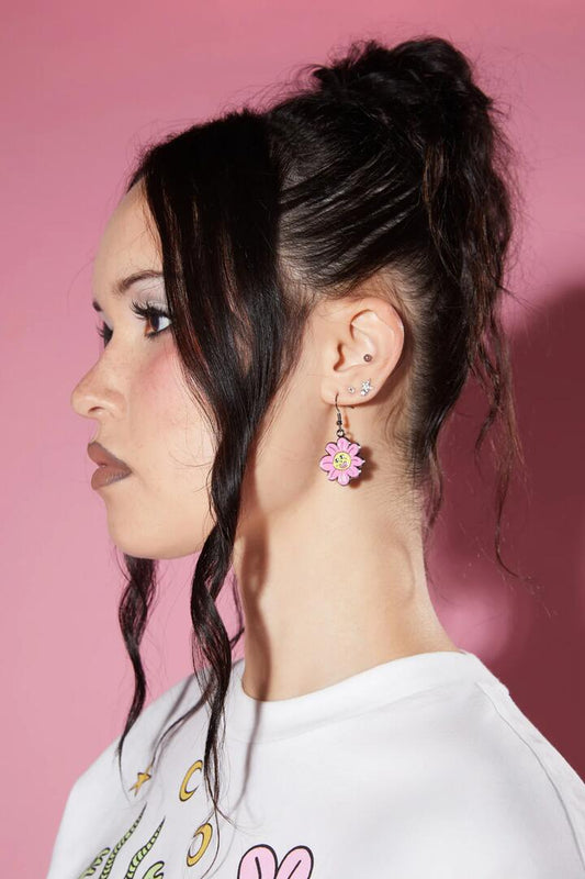 Image of Earrings. Productname: Awesome Earrings in Pink colour by brand - Dangerfield
