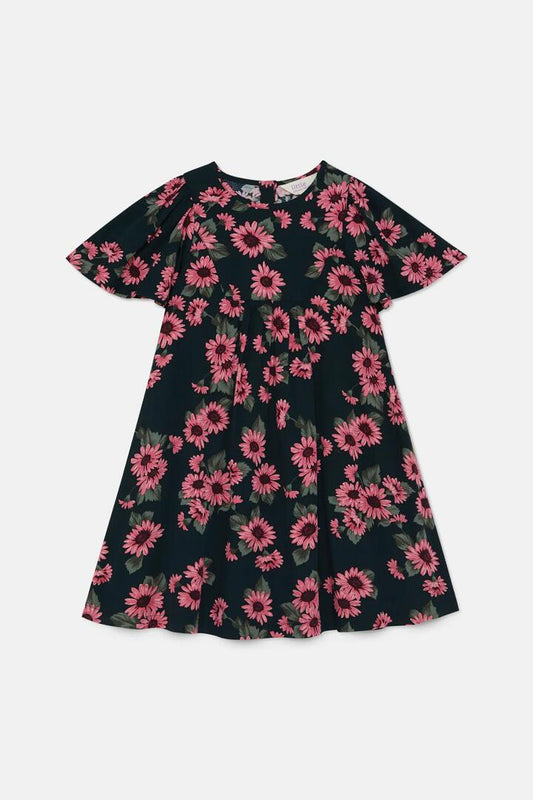 Image of a model wearing Dress. Productname: Daisy Kids Dress in Green colour by brand - Princess Highway Kids