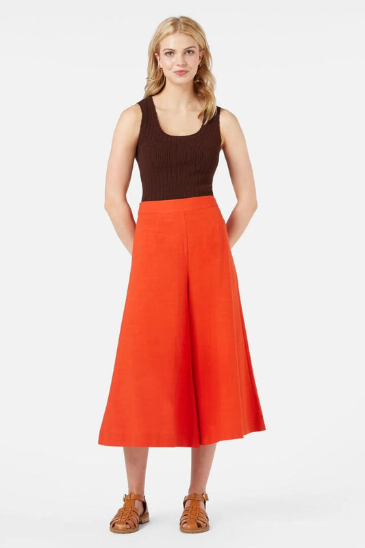 Image of a model wearing Skirts. Productname: Naomi Skort in Orange colour by brand - Princess Highway