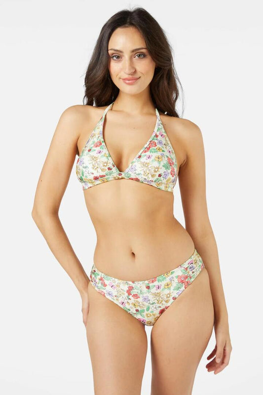 Image of Swimwear. Productname: Ella Flora Bikini Top in Cream colour by brand - Princess Highway