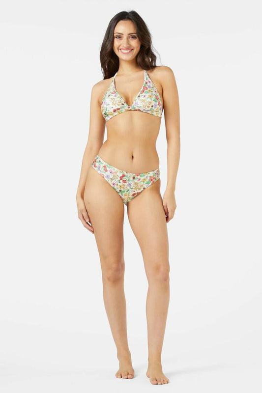 Image of Swimwear. Productname: Ella Flora Bikini Bottom in Cream colour by brand - Princess Highway