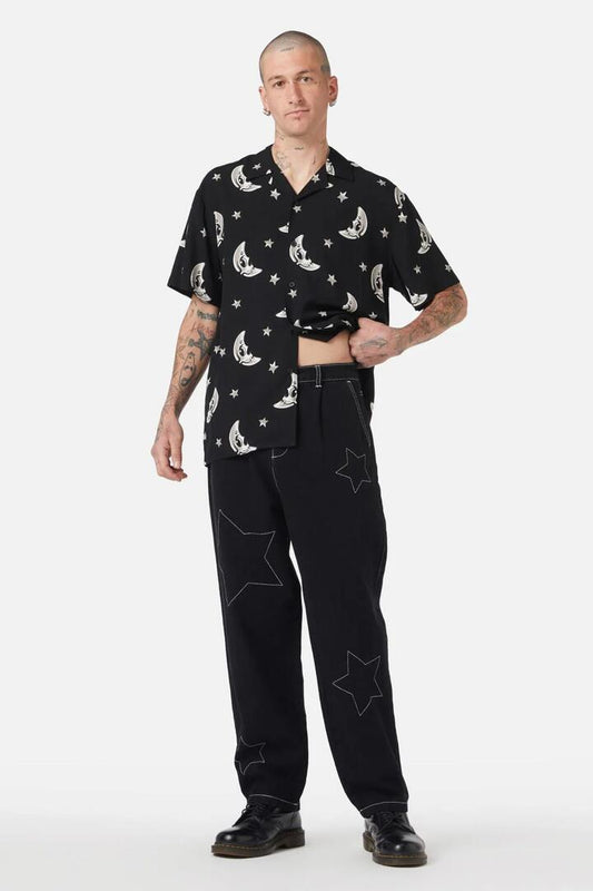 Image of a model wearing Denim. Productname: Shine Bright Jean in Black colour by brand - Black Friday