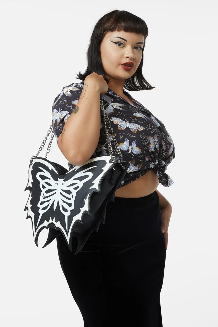 Image of Bags. Productname: Skeleton Butterfly Bag in Black colour by brand - Dangerfield