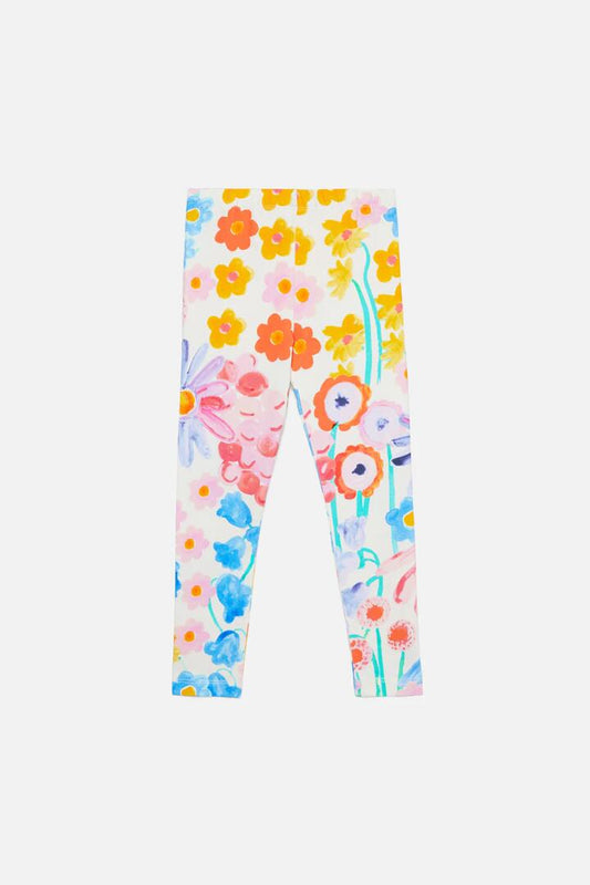 Image of a model wearing Pants. Productname: Fantasy Kids Legging in White colour by brand - Princess Highway Kids