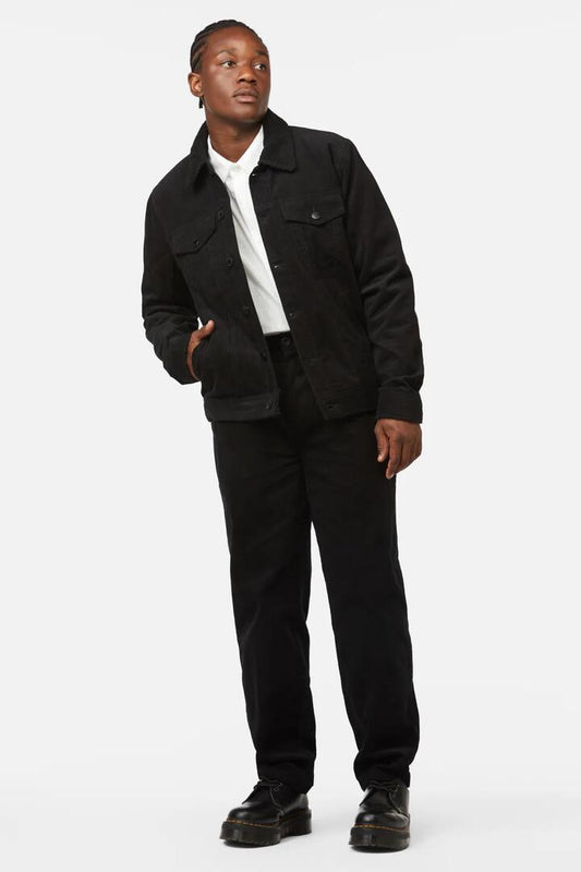 Image of a model wearing Outerwear. Productname: Shadows Cord Jacket in Black colour by brand - Black Friday