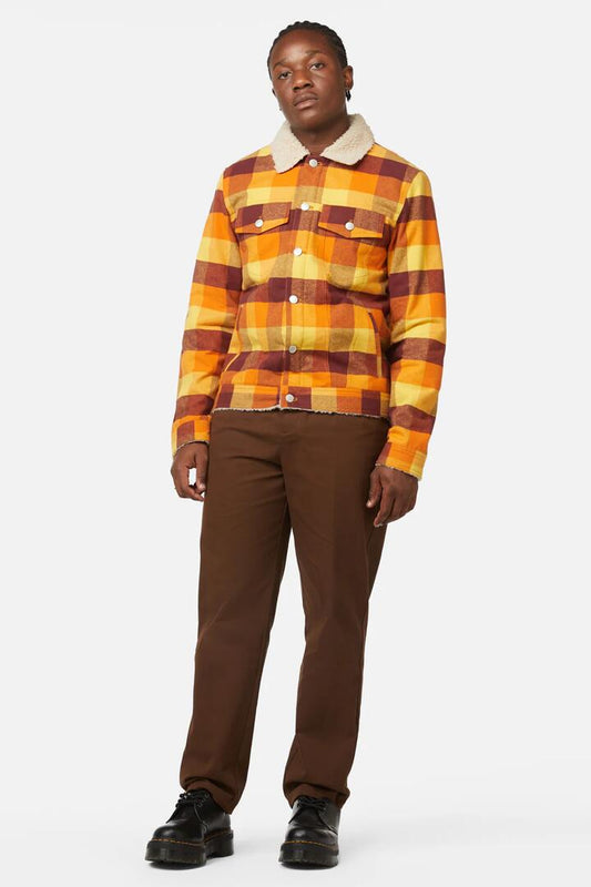 Image of a model wearing Outerwear. Productname: Campfire Jacket in Orange colour by brand - Dangerfield