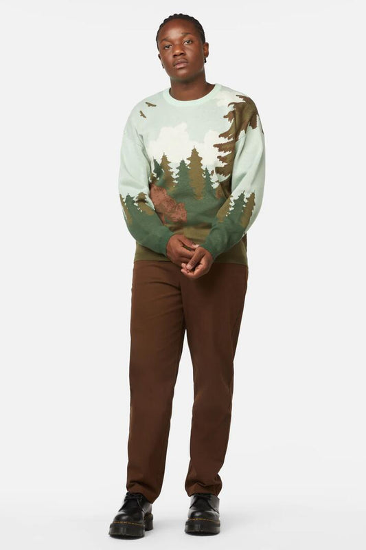 Image of a model wearing Tops. Productname: Landscape Knit in Multi colour by brand - Dangerfield