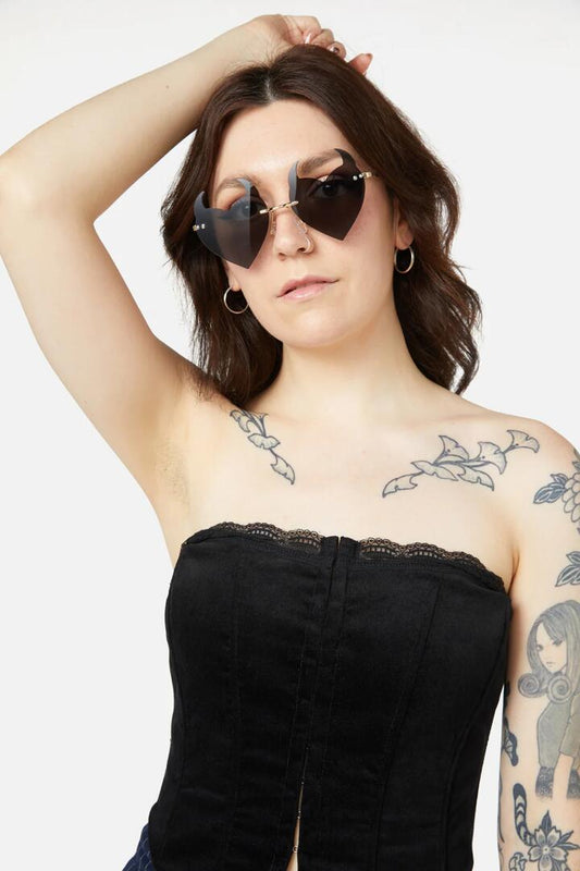Image of Sunglasses. Productname: Black Devil Glasses in Black colour by brand - Dangerfield