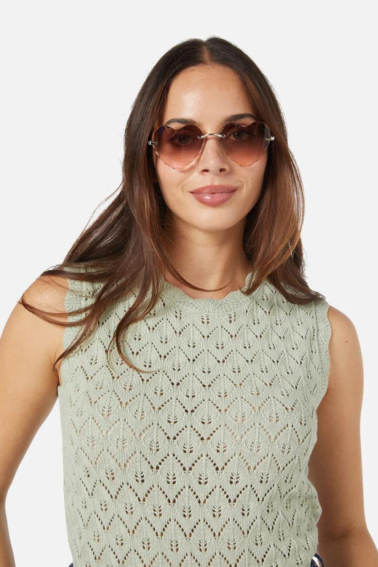Image of Sunglasses. Productname: Warm Grey Heart Sunglasses in Warm Grey colour by brand - Princess Highway