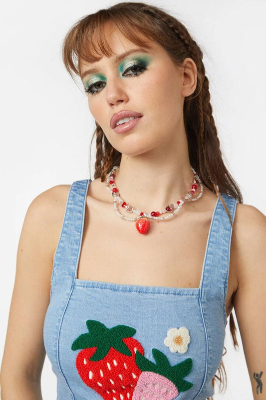 Image of Necklaces. Productname: Strawberry Jam Necklace in Multi colour by brand - Dangerfield