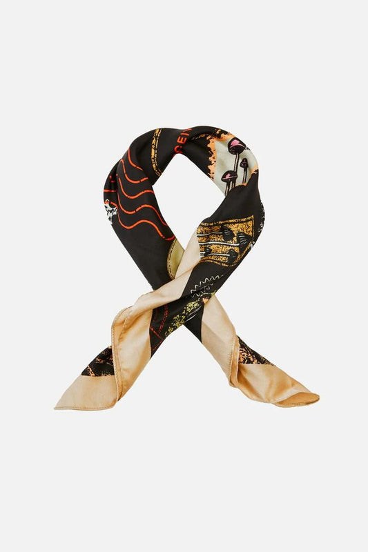 Image of Accessories. Productname: Old Postal Satin Scarf in Black colour by brand - Dangerfield