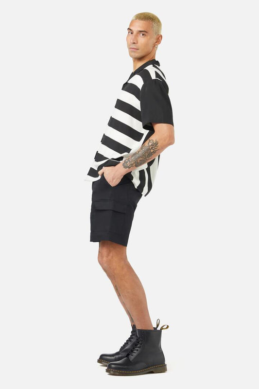 Image of a model wearing Tops. Productname: Dandy SS Shirt in Black/White colour by brand - Black Friday