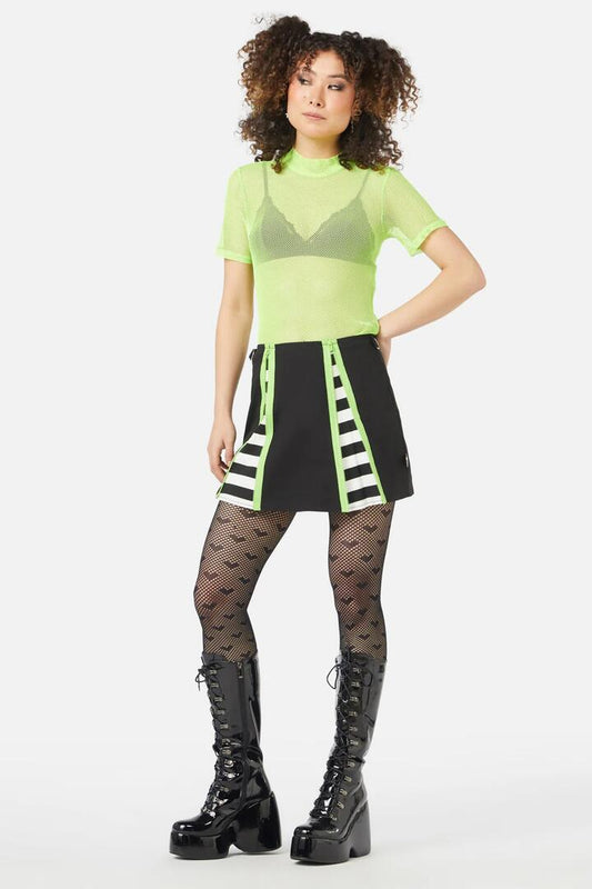 Image of a model wearing Skirts. Productname: R.I.P Skirt in Black colour by brand - Black Friday