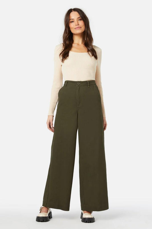 Image of a model wearing Pants. Productname: Paris Pant in Red colour by brand - Princess Highway