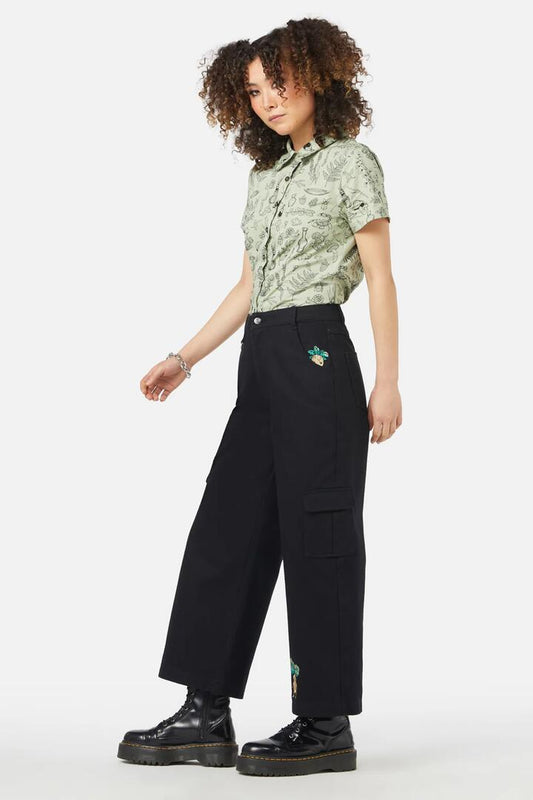 Image of a model wearing Pants. Productname: Cutie Mandrake Pant in Black colour by brand - Black Friday