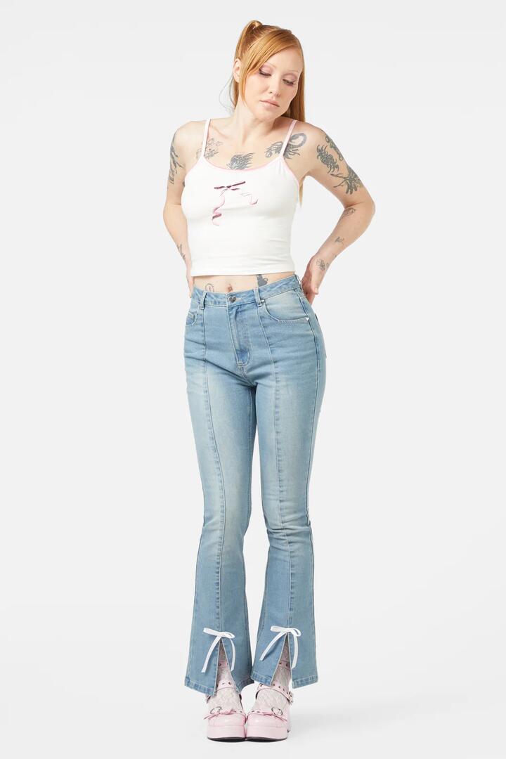 Image of a model wearing Denim. Productname: Lucid Dreams Jean in Blue colour by brand - Dangerfield