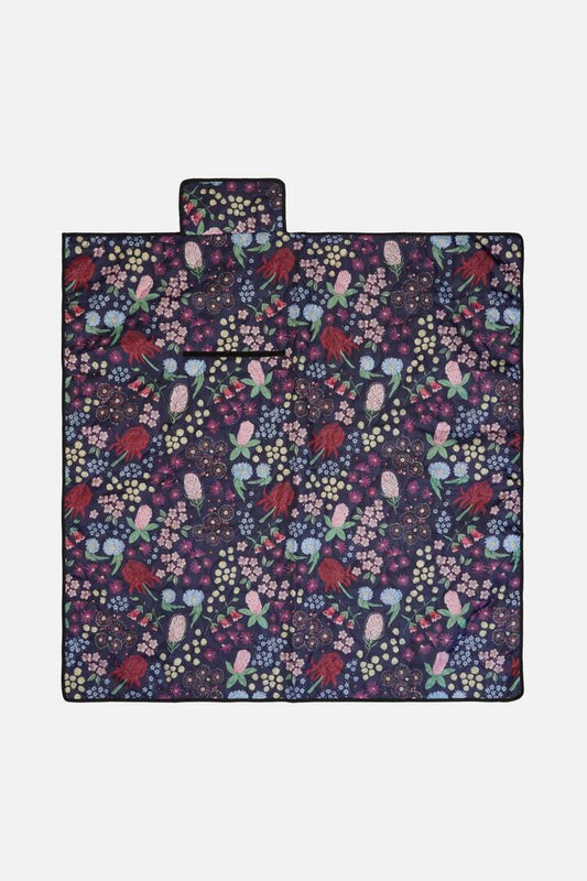 Image of Others. Productname: Bouquet Picnic Mat in Navy colour by brand - Princess Highway