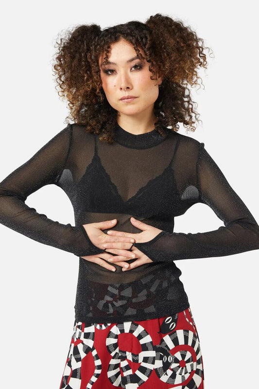 Image of a model wearing Tops. Productname: Magic Top in Black colour by brand - Black Friday