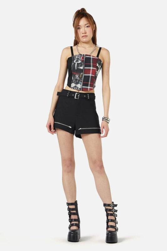 Image of Lingerie. Productname: Wild Cat Panel Corset in Black colour by brand - Black Friday