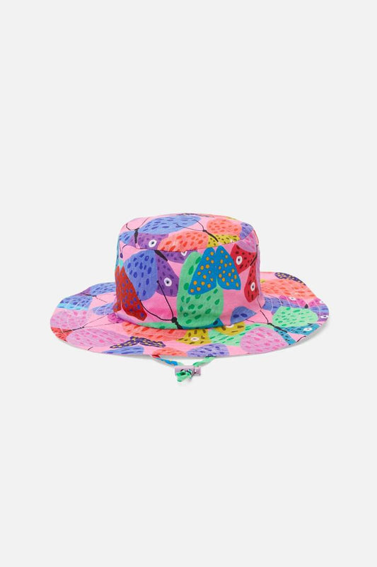 Image of Hats. Productname: Butterfly Kids Hat in Pink colour by brand - Princess Highway Kids